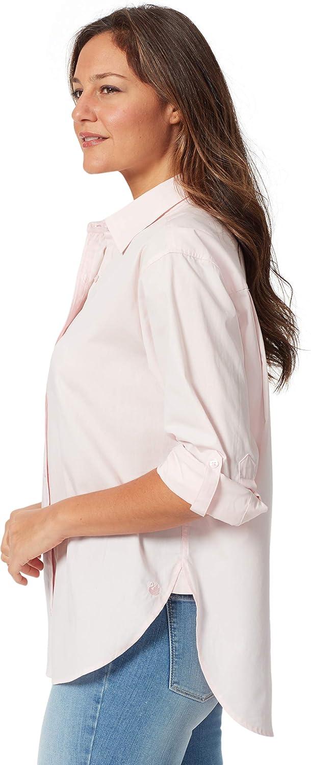 imageGloria Vanderbilt Womens Amanda Oversized Button Down Shirt with Rolltab SleevesPink Parasol
