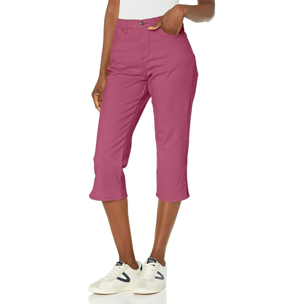 imageGloria Vanderbilt Womens Amanda Capri Jean RegularRubarb Jam
