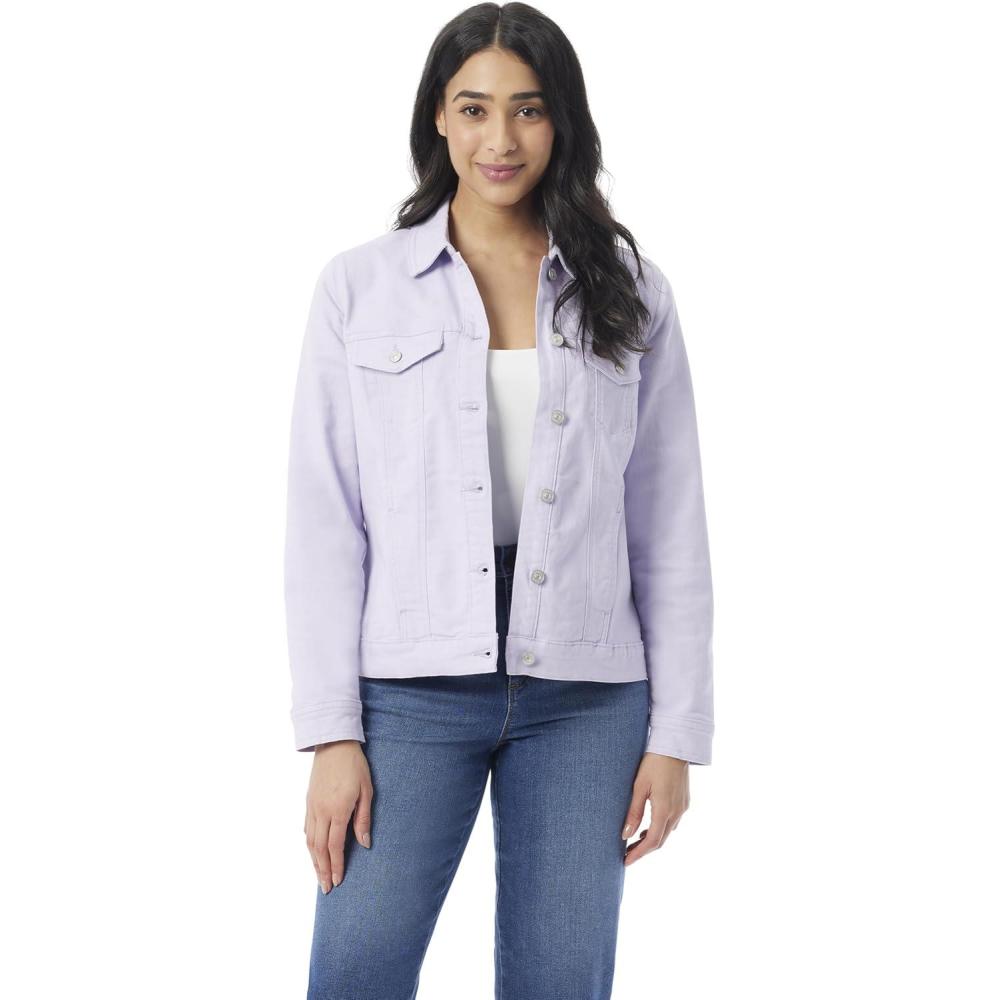 imageGloria Vanderbilt Womens Amanda Denim Jean Jacket StandardLilac Dream