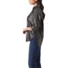 imageGloria Vanderbilt Womens Amanda Oversized Button Down Shirt with Rolltab SleevesBlack Lurex