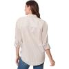 imageGloria Vanderbilt Womens Amanda Oversized Button Down Shirt with Rolltab SleevesBuckskin Stripe