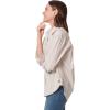 imageGloria Vanderbilt Womens Amanda Oversized Button Down Shirt with Rolltab SleevesBuckskin Stripe