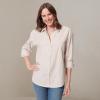 imageGloria Vanderbilt Womens Amanda Oversized Button Down Shirt with Rolltab SleevesBuckskin Stripe