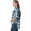 imageGloria Vanderbilt Womens Amanda Oversized Button Down Shirt with Rolltab SleevesCaspian Camp Plaid