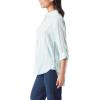 imageGloria Vanderbilt Womens Amanda Oversized Button Down Shirt with Rolltab SleevesClearwater Blue Greetings Stripe