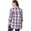 imageGloria Vanderbilt Womens Amanda Oversized Button Down Shirt with Rolltab SleevesDusty Iris Camp Plaid