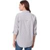 imageGloria Vanderbilt Womens Amanda Oversized Button Down Shirt with Rolltab SleevesDusty Iris Stripe