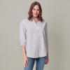 imageGloria Vanderbilt Womens Amanda Oversized Button Down Shirt with Rolltab SleevesDusty Iris Stripe