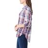 imageGloria Vanderbilt Womens Amanda Oversized Button Down Shirt with Rolltab SleevesElectric Violet Ballad Plaid