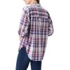 imageGloria Vanderbilt Womens Amanda Oversized Button Down Shirt with Rolltab SleevesElectric Violet Ballad Plaid