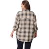 imageGloria Vanderbilt Womens Amanda Oversized Button Down Shirt with Rolltab SleevesFlint Grey Camp Plaid