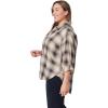 imageGloria Vanderbilt Womens Amanda Oversized Button Down Shirt with Rolltab SleevesFlint Grey Camp Plaid