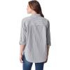 imageGloria Vanderbilt Womens Amanda Oversized Button Down Shirt with Rolltab SleevesMarine Navy Stripe