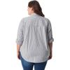 imageGloria Vanderbilt Womens Amanda Oversized Button Down Shirt with Rolltab SleevesMarine Navy Stripeds