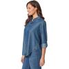 imageGloria Vanderbilt Womens Amanda Oversized Button Down Shirt with Rolltab SleevesMichigan