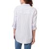 imageGloria Vanderbilt Womens Amanda Oversized Button Down Shirt with Rolltab SleevesSweet Violet Runway Stripe
