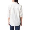 imageGloria Vanderbilt Womens Amanda Oversized Button Down Shirt with Rolltab SleevesVintage White Lurex