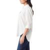 imageGloria Vanderbilt Womens Amanda Oversized Button Down Shirt with Rolltab SleevesVintage White Lurex