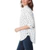imageGloria Vanderbilt Womens Amanda Oversized Button Down Shirt with Rolltab SleevesVintage White Space Dots  Swan