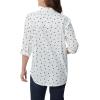 imageGloria Vanderbilt Womens Amanda Oversized Button Down Shirt with Rolltab SleevesVintage White Space Dots  Swan