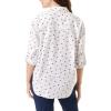 imageGloria Vanderbilt Womens Amanda Oversized Button Down Shirt with Rolltab SleevesVintage WhiteGarnet Gem Space Dots  Swan