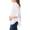 imageGloria Vanderbilt Womens Amanda Oversized Button Down Shirt with Rolltab SleevesVintage WhiteGarnet Gem Space Dots  Swan