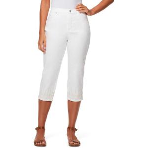 imageGloria Vanderbilt Womens Amanda Capri Jean RegularVintage White  Emb Hemds