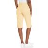 imageGloria Vanderbilt Womens Kala Midrise Skimmer ShortAlmond Cream  Button Hem