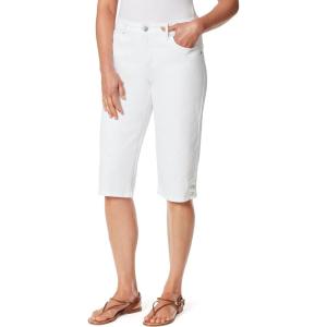 imageGloria Vanderbilt Womens Kaia Side Button Skimmer ShortVintage White