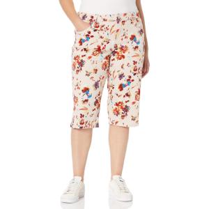 imageGloria Vanderbilt Womens Kala Midrise Skimmer ShortStonewood Summer Garden  Vent Hem