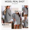 imageAstylish Women Blouses Oversized Striped Shirt Long Sleeve V Neck Button Down Work TopsBlack Stripe