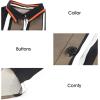 imageAstylish Women V Neck Striped Roll up Sleeve Button Down Blouse TopsP Black