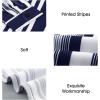 imageAstylish Women V Neck Striped Roll up Sleeve Button Down Blouse TopsP White
