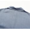 imageAstylish Womens V Neck Roll up Sleeve Button Down Blouses TopsU Blue