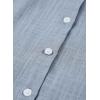imageAstylish Womens V Neck Roll up Sleeve Button Down Blouses TopsU Blue