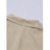 imageAstylish Womens V Neck Roll up Sleeve Button Down Blouses TopsU Light Khaki