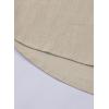 imageAstylish Womens V Neck Roll up Sleeve Button Down Blouses TopsU Light Khaki