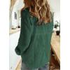 imageAstylish Womens V Neck Roll up Sleeve Button Down Blouses TopsU Olive Green