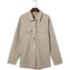 imageAstylish Womens Waffle Knit Long Shacket Jacket Oversized Casual Blouses Button Down Collared Dressy ShirtsKhaki