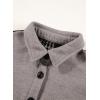 imageAstylish Women 2024 Fashion Long Sleeve Shacket Jacket Button Down Plaid Shirts with PocketsGray