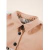 imageAstylish Women 2024 Fashion Long Sleeve Shacket Jacket Button Down Plaid Shirts with PocketsStraw Yellow