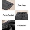 imageAstylish Womens Jeans Wide Leg High Waisted Stretchy Straight Leg Jeans Trendy Ankle Denim Pants with Patch PocketGray