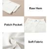 imageAstylish Womens Jeans Wide Leg High Waisted Stretchy Straight Leg Jeans Trendy Ankle Denim Pants with Patch PocketWhite