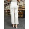 imageAstylish Womens Jeans Wide Leg High Waisted Stretchy Straight Leg Jeans Trendy Ankle Denim Pants with Patch PocketWhite