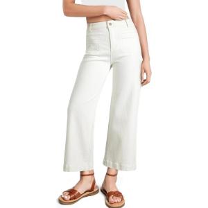 imageAstylish Womens Jeans Wide Leg High Waisted Stretchy Straight Leg Jeans Trendy Ankle Denim Pants with Patch PocketWhite