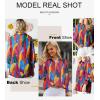 imageAstylish Women 2025 Loose VNeck Shirts Paisley Print Lantern Sleeve Blouse Boho TopsPink