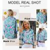 imageAstylish Women 2025 Loose VNeck Shirts Paisley Print Lantern Sleeve Blouse Boho TopsSky Blue