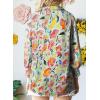 imageAstylish Women 2025 Loose VNeck Shirts Paisley Print Lantern Sleeve Blouse Boho TopsYellow