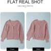 imageAstylish Women Long Sleeve Open Front Knit Button Down Cardigan SweatersD Pink