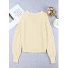 imageAstylish Women Long Sleeve Open Front Knit Button Down Cardigan SweatersF Apricot